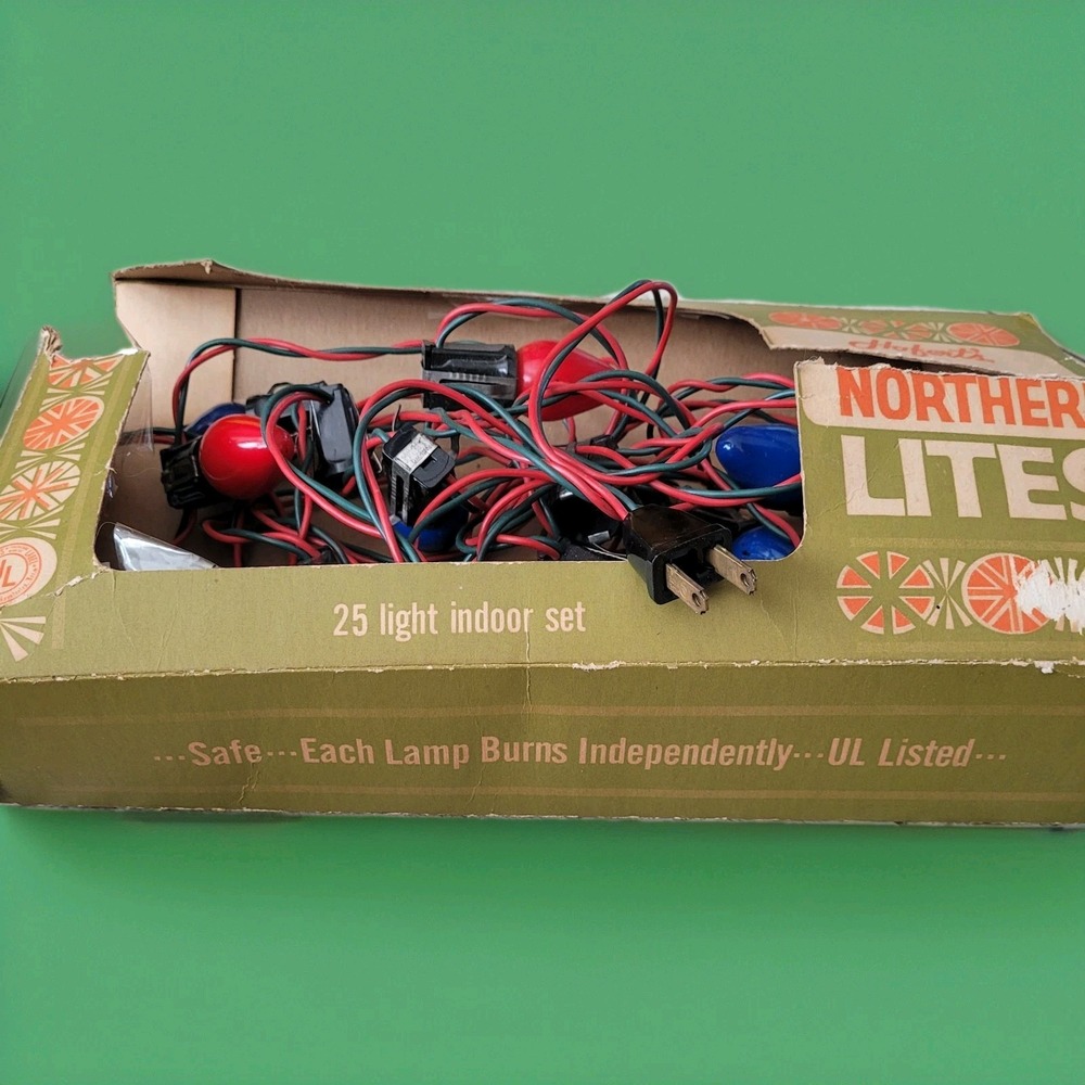 Vintage Hofert's Northern Lites Indoor Christmas‎ Tree Lights Decorations *Read